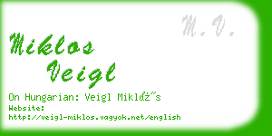 miklos veigl business card